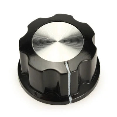 Buy KN-A03 Potentiometer Knob Cap, Inner 6mm, External 27mm*16mm on Robotistan Maker Store